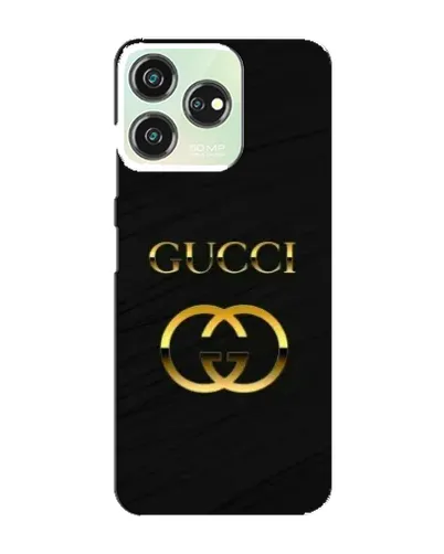 Чехол для ZTE Blade V50 с картинкой «Золотой логотип Gucci»