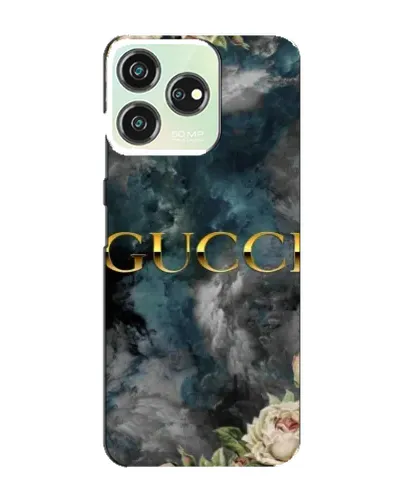 Чехол для ZTE Blade V50 с картинкой «Абстрактные цветы Gucci»
