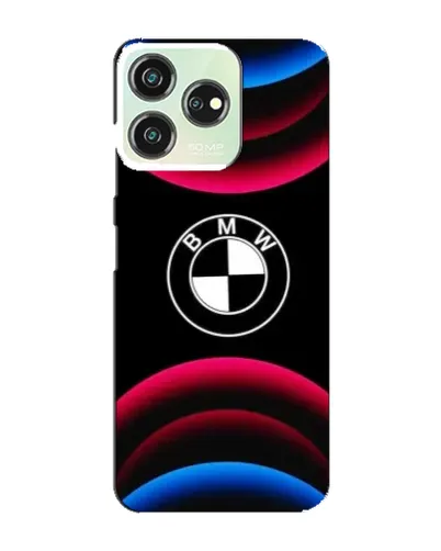 Чехол для ZTE Blade V50 с картинкой «Логотип BMW и неоновые дуги»