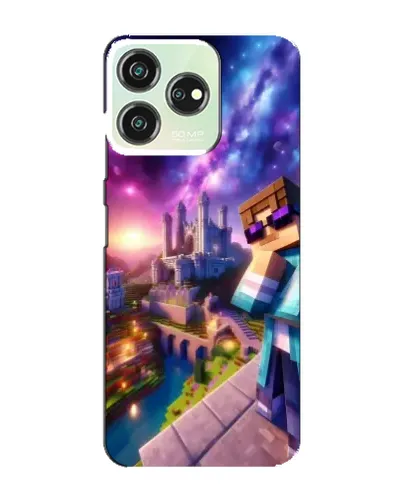 Чехол для ZTE Blade V50 с картинкой «Стив и космос»