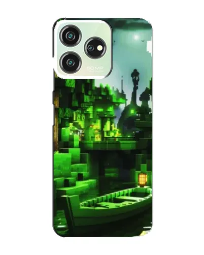 Чехол для ZTE Blade V50 с картинкой «Minecraft лесной пейзаж»