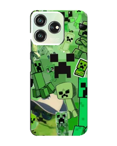 Чехол для ZTE Blade V50 с картинкой «Криперы Minecraft»