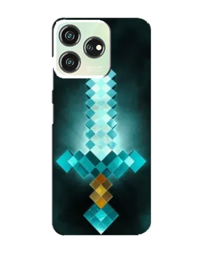 Чехол для ZTE Blade V50 с картинкой «Алмазный меч неон»