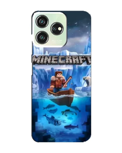 Чехол для ZTE Blade V50 с картинкой «Minecraft ледяной мир»