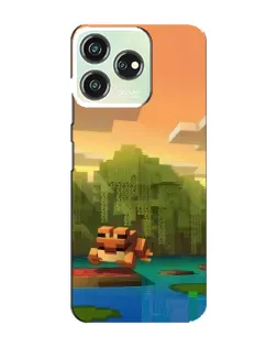 Чохол для ZTE Blade V50 з картинкою «Майнкрафт захід сонця»