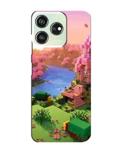 Чохол для ZTE Blade V50 з картинкою «Рожеве дерево Minecraft»