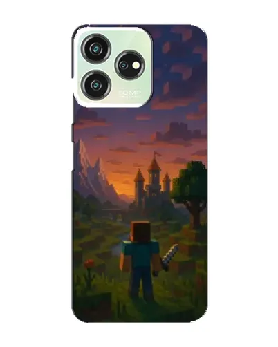 Чехол для ZTE Blade V50 с картинкой «Стив у башни»
