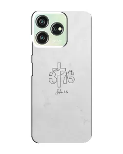 Чехол для ZTE Blade V50 с картинкой «Иоанна 3:16 Крест»