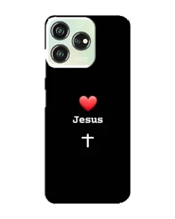 Чехол для ZTE Blade V50 с картинкой «Сердце - Jesus»