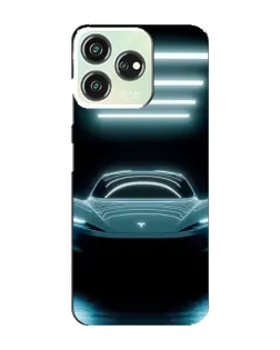 Чехол для ZTE Blade V50 с картинкой «Tesla в неоне»