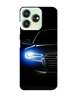 Чехол для ZTE Blade V50 с картинкой «Неоновый взгляд Audi»