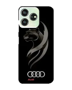 Чехол для ZTE Blade V50 с картинкой «Графика — пантера и Audi»