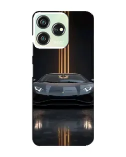 Чохол для ZTE Blade V50 з картинкою «Lamborghini золоті лінії»