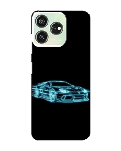 Чехол для ZTE Blade V50 с картинкой «Неоновый контур Lamborghini»