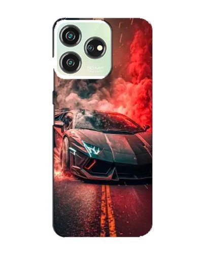 Чехол для ZTE Blade V50 с картинкой «Lamborghini красный дым»