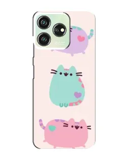 Чохол для ZTE Blade V50 з картинкою «Pusheen тріо»