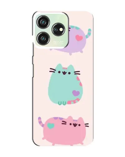 Чехол для ZTE Blade V50 с картинкой «Pusheen трио»