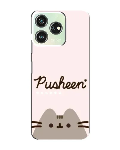 Чехол для ZTE Blade V50 с картинкой «Pusheen логотип»