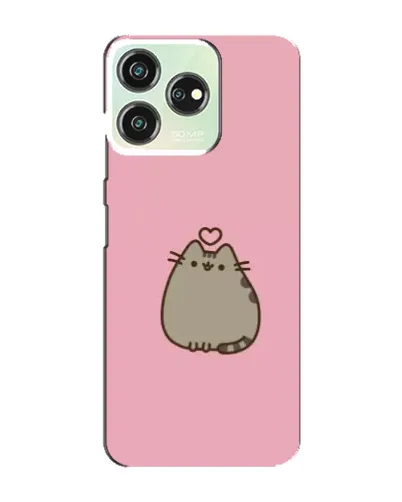 Чехол для ZTE Blade V50 с картинкой «Pusheen сердце»
