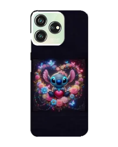 Чехол для ZTE Blade V50 с картинкой «Stitch в цветах»