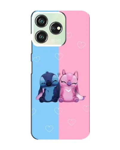 Чехол для ZTE Blade V50 с картинкой «Stitch и Angel Love»