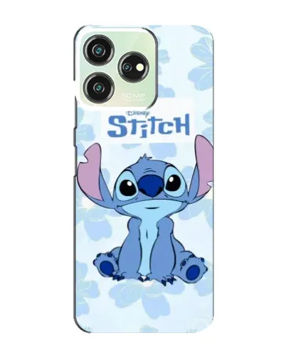 Чехол для ZTE Blade V50 с картинкой «Stitch среди цветов»