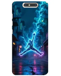 Чехол для ZTE Blade V8 с картинкой «Jordan Gold Jumpman»