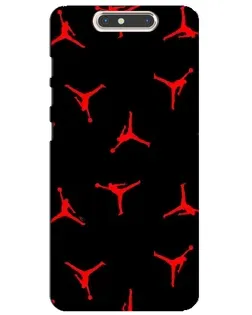 Чехол для ZTE Blade V8 с картинкой «Jordan Red Pattern»