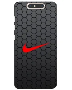 Чехол для ZTE Blade V8 с картинкой «Nike — карбоновая сетка»