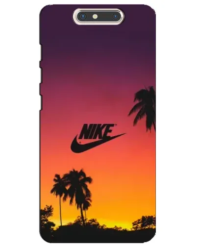 Чехол для ZTE Blade V8 с картинкой «Nike на закате солнца»