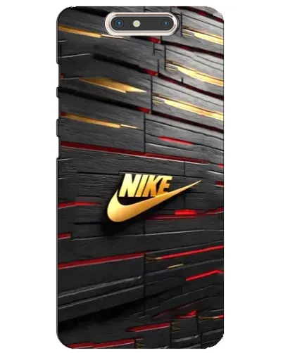Чехол для ZTE Blade V8 с картинкой «Золотой Nike на металле»
