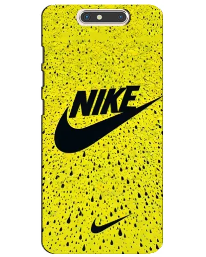 Чехол для ZTE Blade V8 с картинкой «Желтый текстурный Nike»