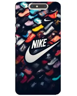 Чехол для ZTE Blade V8 с картинкой «Коллекция кроссовок Nike»