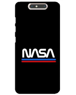 Чехол для ZTE Blade V8 с картинкой «NASA — классика Red Blue»