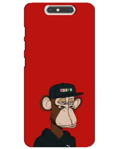 Чехол для ZTE Blade V8 с картинкой «Bored Ape — красный фон» Чехол для ZTE Blade V8 с картинкой «Bored Ape — красный фон»