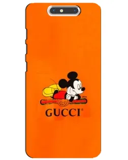 Чехол для ZTE Blade V8 с картинкой «Микки Маус Gucci — оранж»