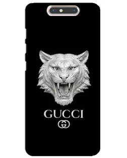 Чехол для ZTE Blade V8 с картинкой «Gucci — серебряный лев»