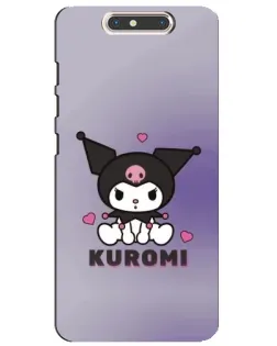 Чехол для ZTE Blade V8 с картинкой «Kuromi — фиолетовый арт»