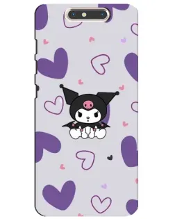 Чехол для ZTE Blade V8 с картинкой «Kuromi и лавандовые сердца»
