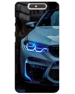 Чехол для ZTE Blade V8 с картинкой «Взгляд BMW с синими фарами»