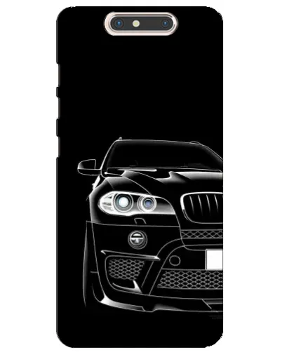 Чехол для ZTE Blade V8 с картинкой «Темный силуэт BMW»