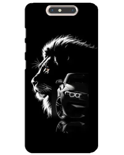 Чехол для ZTE Blade V8 с картинкой «BMW и лев»