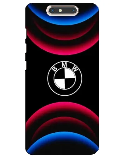 Чехол для ZTE Blade V8 с картинкой «Логотип BMW и неоновые дуги»
