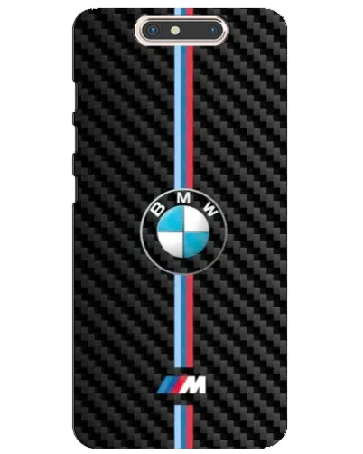 Чехол для ZTE Blade V8 с картинкой «Эмблема BMW и карбон»