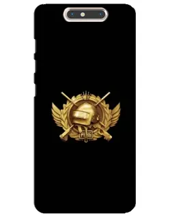 Чехол для ZTE Blade V8 с картинкой «PUBG — оранжевый градиент»