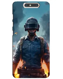 Чехол для ZTE Blade V8 с картинкой «PUBG — реалистичный герой»