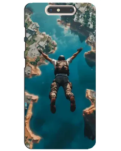 Чехол для ZTE Blade V8 с картинкой «PUBG — свободное падение»
