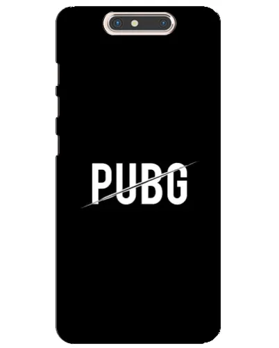 Чехол для ZTE Blade V8 с картинкой «PUBG — белый логотип»