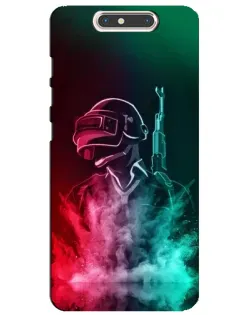 Чехол для ZTE Blade V8 с картинкой «PUBG — огненный воин»