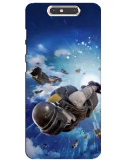 Чехол для ZTE Blade V8 с картинкой «Десант PUBG — прыжок»